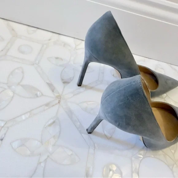 MANOLO BLAHNIK BB 38.5 GRAY SUEDE - Picture 8 of 10